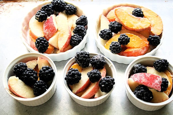 Nectarine and Blackberry crostatas Nectarine and Blackberry crostatas