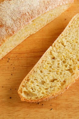 This Portuguese corn bread, like all of the other loaves produced from recipes printed in Artisan Bread in Five Minutes A Day, is delicious. Also, this isn't the typical, sweet, cake-like creation most often associated with the word "cornbread." // alexandracooks.com