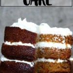 A sliced carrot cake.