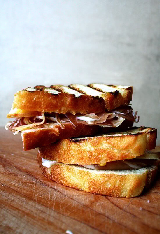 This sandwich, with toasted bread, rubbed with garlic, drizzled with olive oil, sprinkled with salt, moistened with a squeezed tomato and topped with jamón Iberico, is easily the most delicious sandwich on the face of the earth. // alexandracooks.com