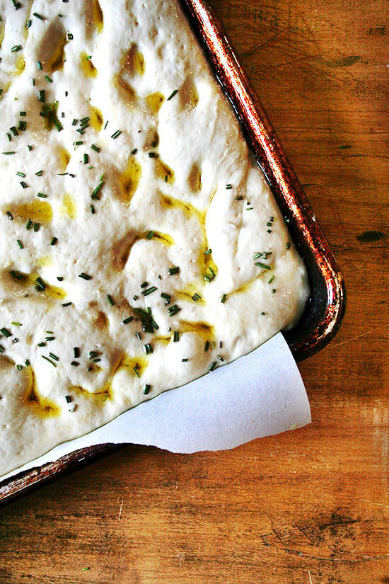 Unbaked Focaccia Dough