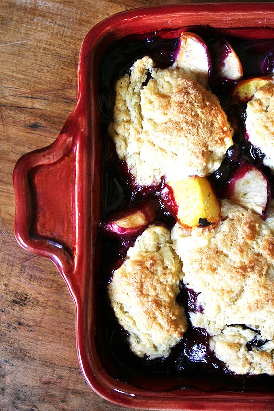 Peach and Blueberry Cobbler