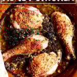 An overhead shot of parmesan roasted chicken.