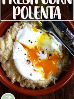 A bowl of fresh corn polenta.