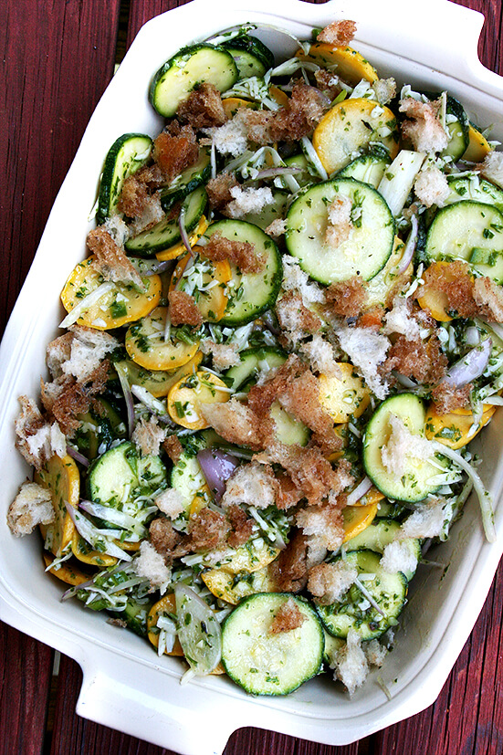This summer squash gratin is a most delicious, vegetarian entrée or side dish starring summer's most abundant vegetable. Seen on Amanda and Merril's Food 52 website, this recipe is delectable. // alexandracooks.com This summer squash gratin is a most delicious, vegetarian entrée or side dish starring summer's most abundant vegetable. Seen on Amanda and Merril's Food 52 website, this recipe is delectable. // alexandracooks.com