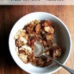 a bowl of baked steel cut oatmeal