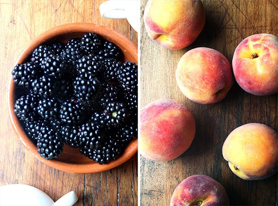 Blackberries and Peaches from my CSA Blackberries and Peaches from my CSA