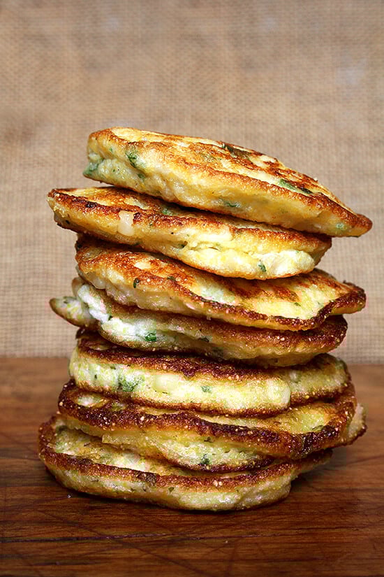 These crispy corn fritters are simply irresistible. I served them aside broiled fish but I love the idea of making them the star of the meal, serving them with a simple salad tossed in a citrus vinaigrette. // alexandracooks.com These crispy corn fritters are simply irresistible. I served them aside broiled fish but I love the idea of making them the star of the meal, serving them with a simple salad tossed in a citrus vinaigrette. // alexandracooks.com