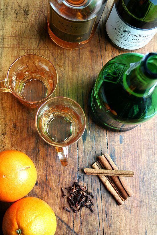 The ingredients to make glogg, a spiced wine.