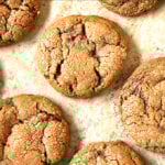 The very best molasses crinkles on a sheet pan.