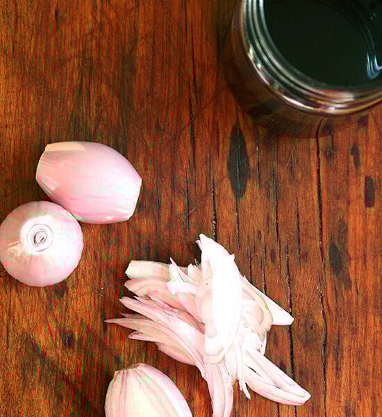 shallots and port wine reduction sauce