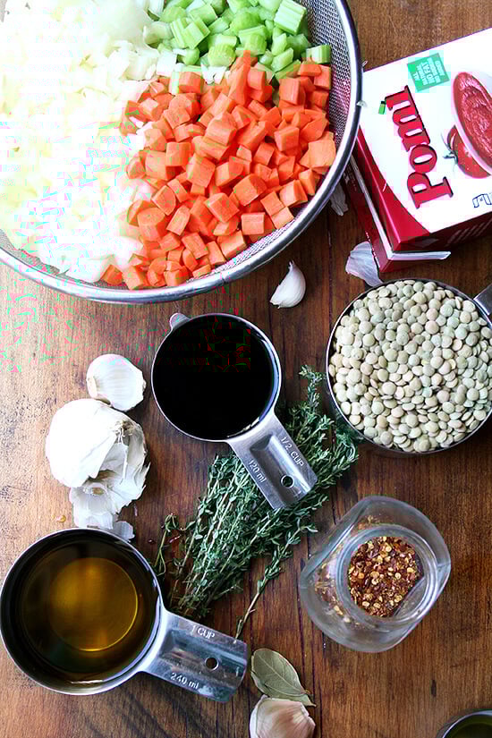 lentil soup ingredients