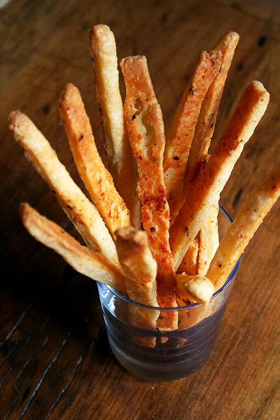 Spicy, salty, crispy — these cheese sticks are addictive and will never not appear at a party I host from here on out. They take just minutes to whip up. They look beautiful. And they couldn't be more party friendly — who doesn't like butter, cheese, salt and a little spice? // alexandracooks.com Spicy, salty, crispy — these cheese sticks are addictive and will never not appear at a party I host from here on out. They take just minutes to whip up. They look beautiful. And they couldn't be more party friendly — who doesn't like butter, cheese, salt and a little spice? // alexandracooks.com