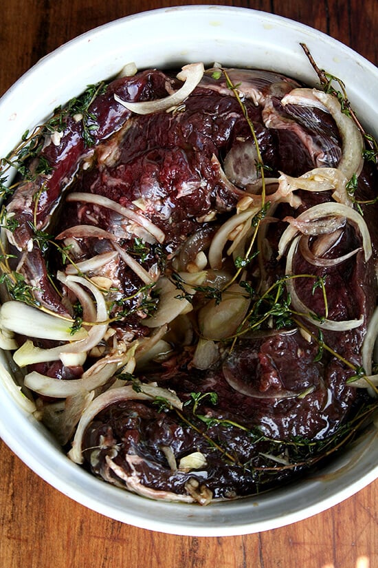 venison backstrap, marinating venison backstrap, marinating