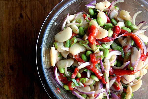 lima bean and roasted red pepper salad lima bean and roasted red pepper salad
