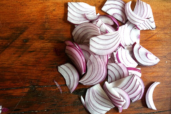 sliced onions sliced onions