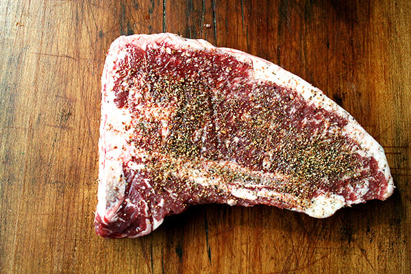 steak covered in lemon pepper steak covered in lemon pepper