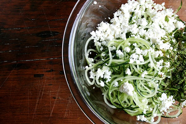 cucumber, feta and mint salad cucumber, feta and mint salad