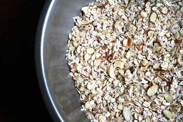 oats, coconut and almonds oats, coconut and almonds