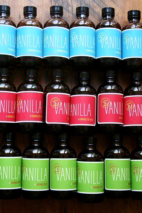 With vanilla beans and alcohol on hand, you are all set to start making homemade vanilla extract. The process couldn't be more simple: heat alcohol just to its boiling point; pour it over split vanilla beans; let the extract steep for at least six weeks. // alexandracooks.com With vanilla beans and alcohol on hand, you are all set to start making homemade vanilla extract. The process couldn't be more simple: heat alcohol just to its boiling point; pour it over split vanilla beans; let the extract steep for at least six weeks. // alexandracooks.com