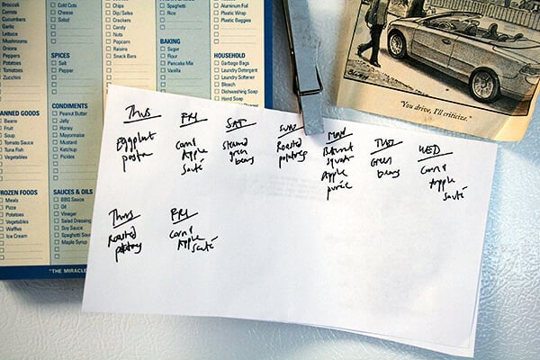 Rough meal list Rough meal list