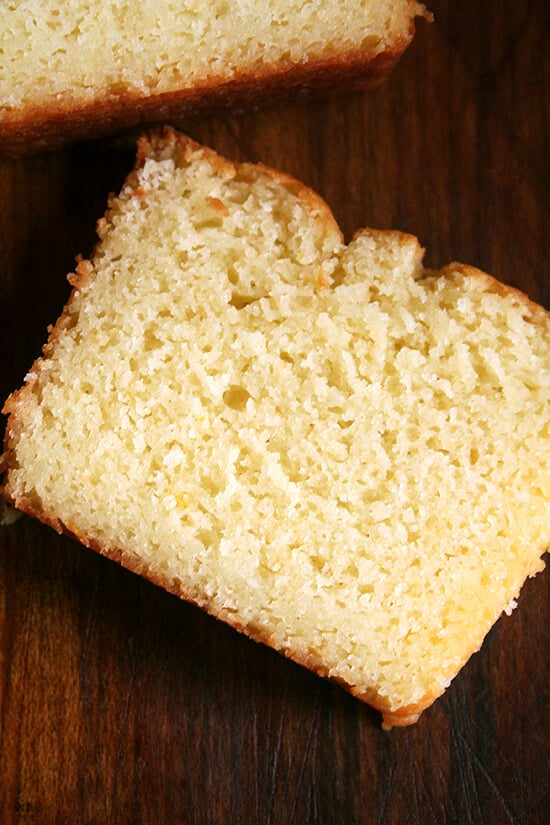 A slice of orange-ricotta cake.
