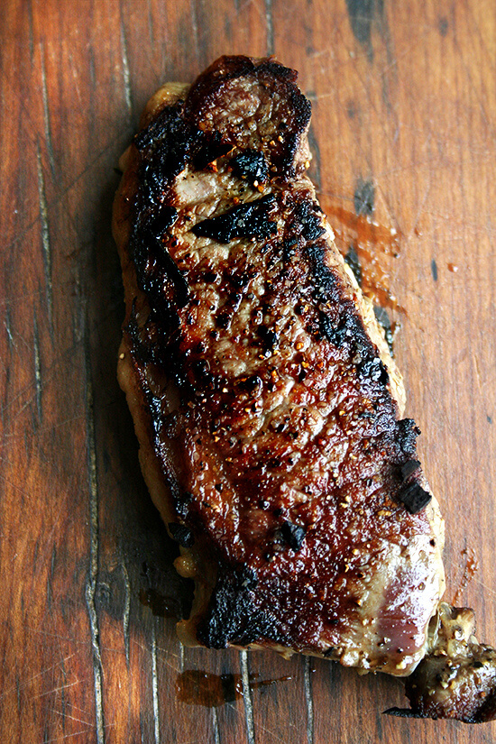 seared New York Strip