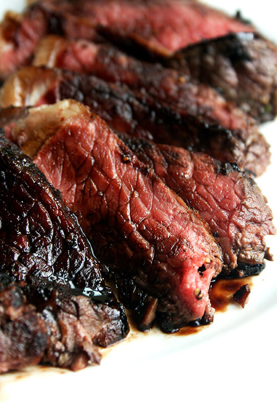 New York Strip with balsamic caramel