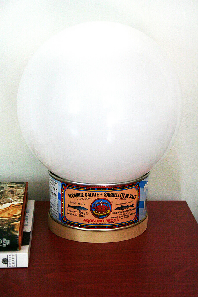 anchovy tin lamp