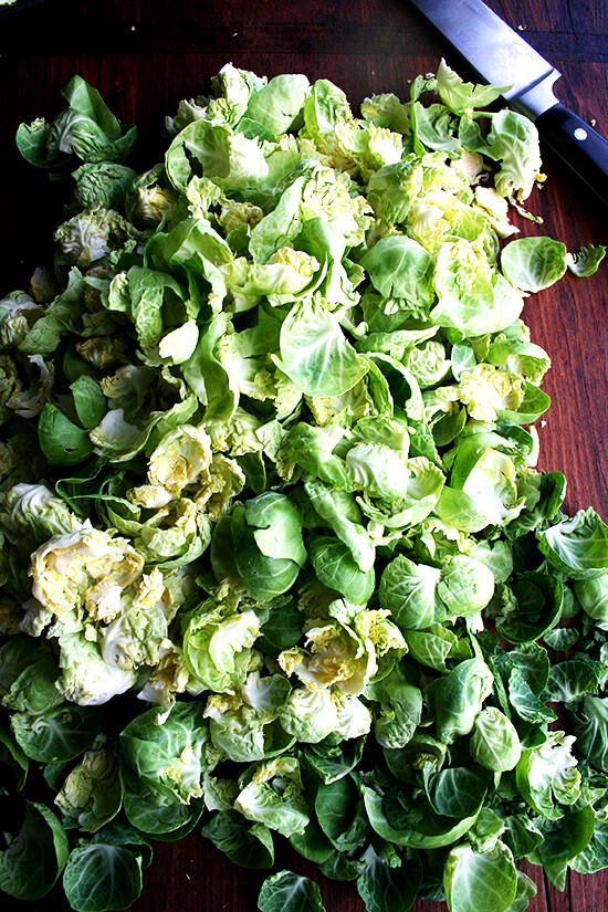 peeled brussels sprouts