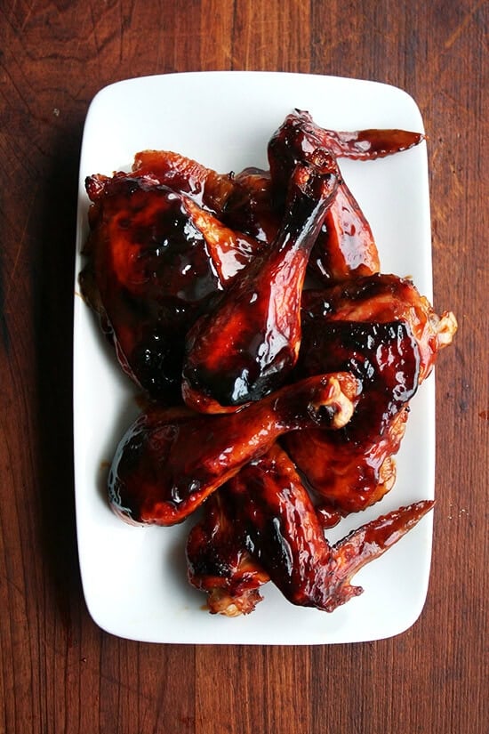 The five-ingredient sauce couldn't be simpler to assemble: chicken stock, soy sauce, sugar, mirin and sake simmer together for 20 minutes or until the sauce has been reduced to a syrupy consistency. This chicken teriyaki sauce relies on that unsubtle salty-sweet dynamic, but it is incredibly tasty and versatile, too. // alexandracooks.com The five-ingredient sauce couldn't be simpler to assemble: chicken stock, soy sauce, sugar, mirin and sake simmer together for 20 minutes or until the sauce has been reduced to a syrupy consistency. This chicken teriyaki sauce relies on that unsubtle salty-sweet dynamic, but it is incredibly tasty and versatile, too. // alexandracooks.com