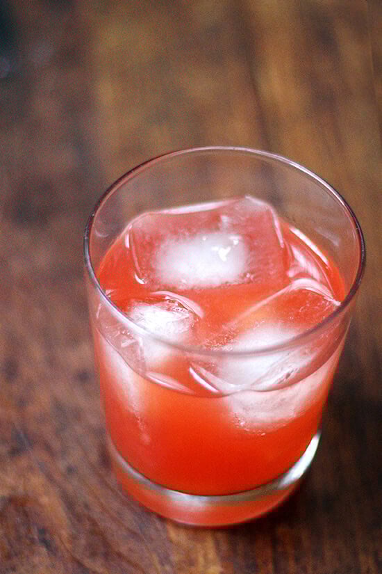 Aperol-grapefruit cocktail.