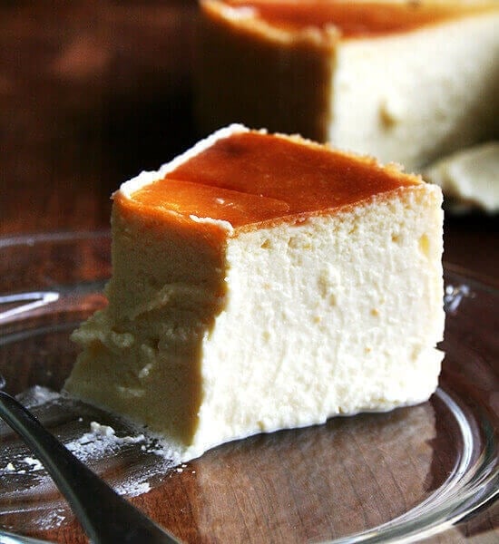 Slice of lemon-ricotta cheesecake