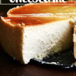 A slice of lemon-ricotta cheesecake on a plate.