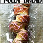 Cinnamon pull-apart bread on a board.