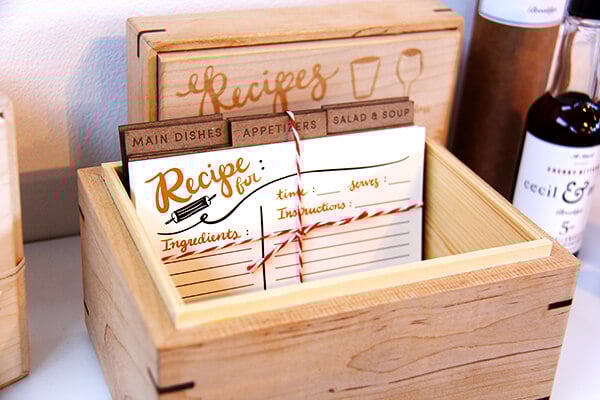 recipe cards