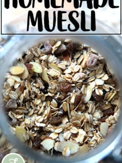 A jar of homemade muesli.