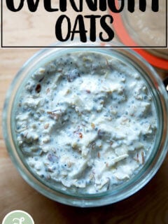 A jar of overnight oats.