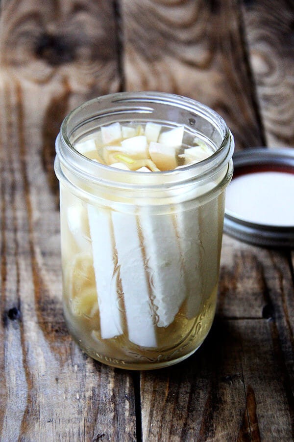 I have used this quick-pickle method for carrots, watermelon radishes, and now pickled kohlrabi — so easy and so good! // alexandracooks.com I have used this quick-pickle method for carrots, watermelon radishes, and now pickled kohlrabi — so easy and so good! // alexandracooks.com