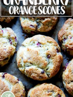 Just-baked cranberry scones.