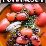 A saucepan with puttanesca sauce in the making.