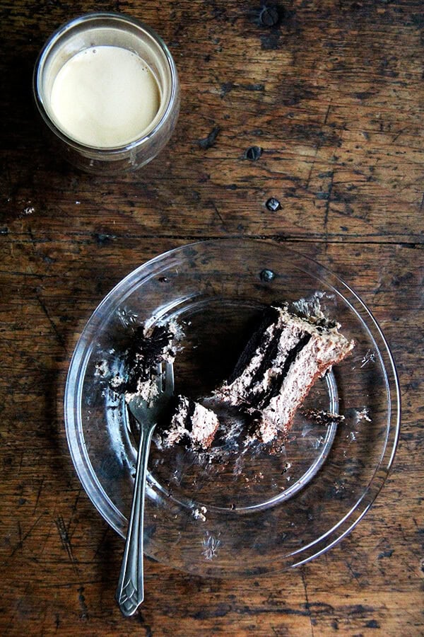 chocolate-espresso ice box cake