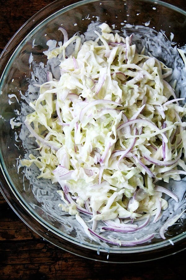Simple cabbage slaw.