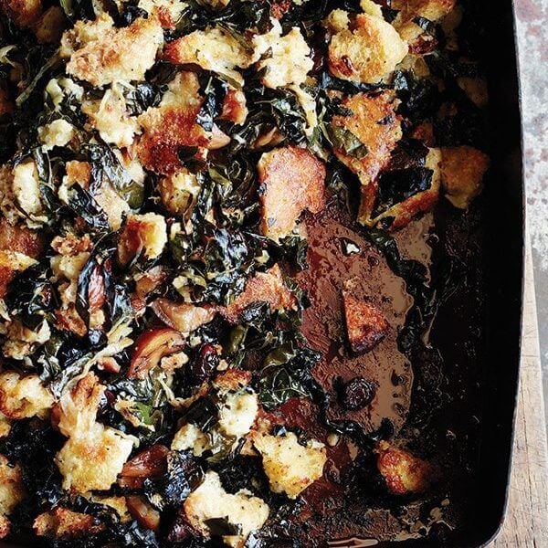 kale stuffing — Bread. Toast. Crumbs.