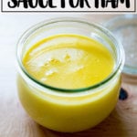 Gramma's mustard sauce in a Weck jar.