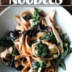 A plate of sesame noodles.