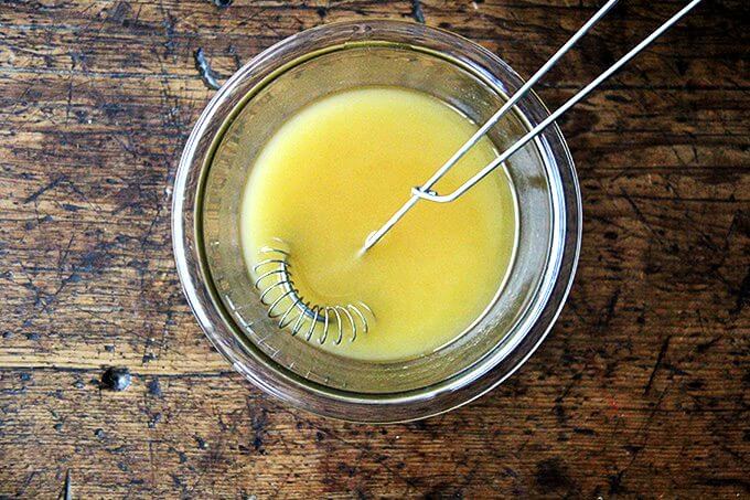 Asian dressing in a bowl.