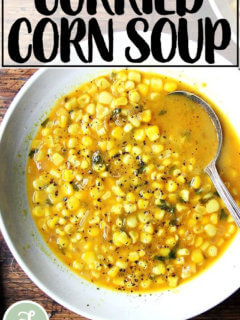 Curried corn soup.