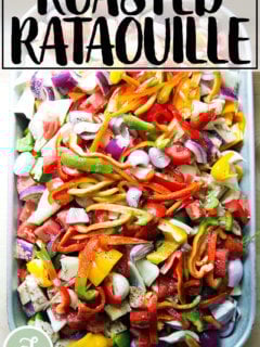 A pan of unroasted ratatouille.