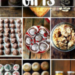 A montage of homemade edible gifts.